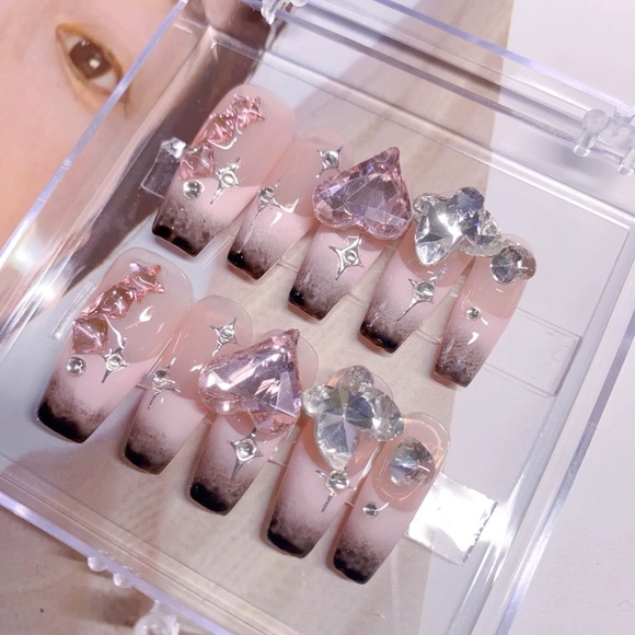 Dolls Kill Accessories - pink barbie press on nails